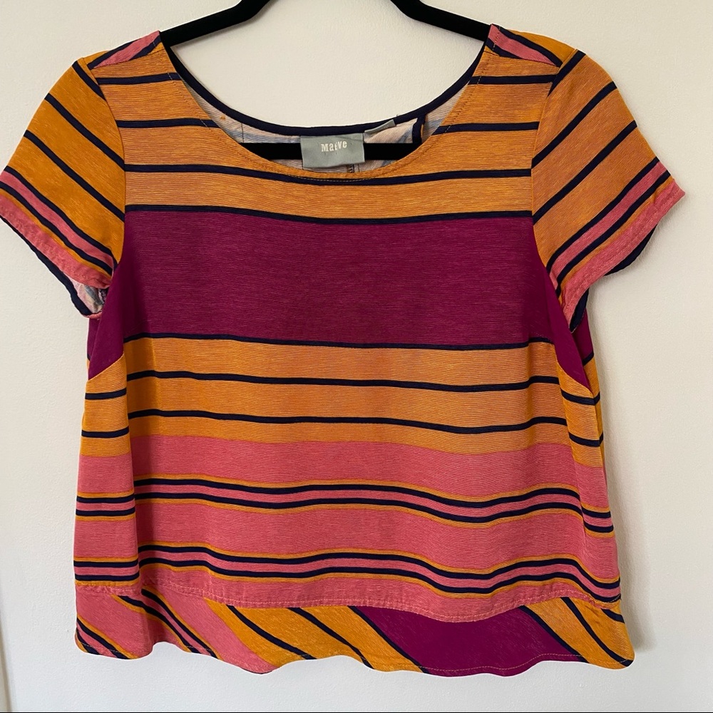 Anthropologie Multicolor Striped Blouse